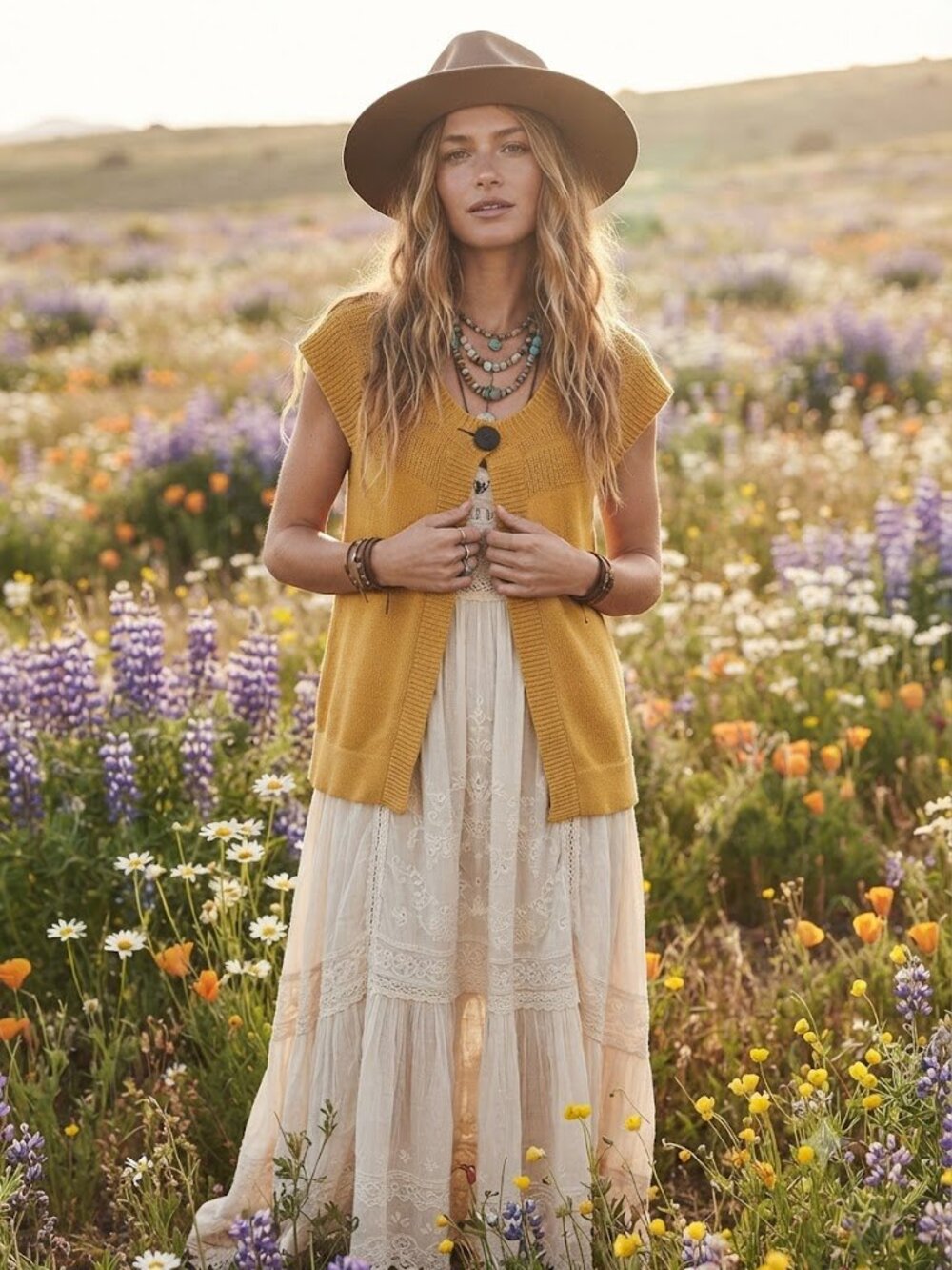 Pink Rose Mustard Short-Sleeve Open Cardigan with Button